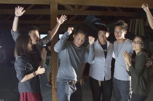 Brian, Wong Fu, cast, and hosts celebrate wrapping the shoot